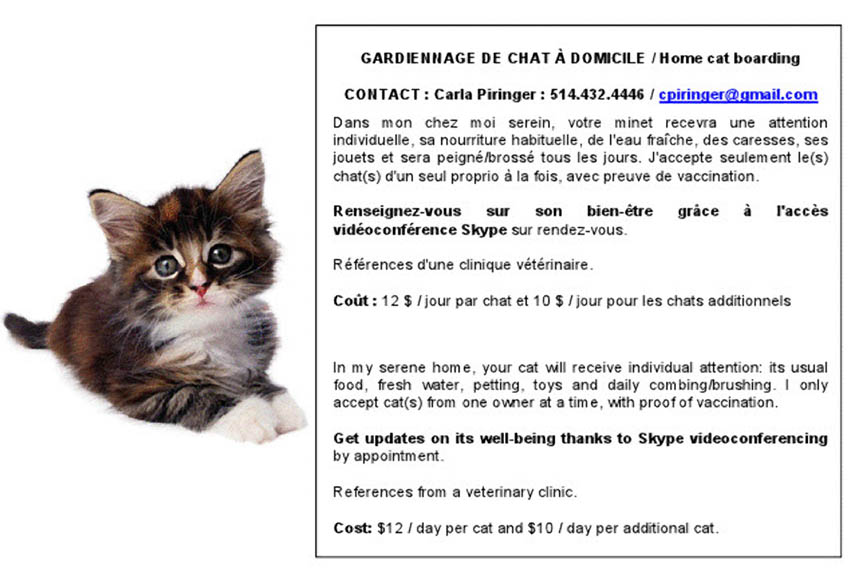 gardienne de chat